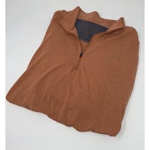 Orvis Quarter Zip Orange Trout Bum Pullover Men's sz Medium